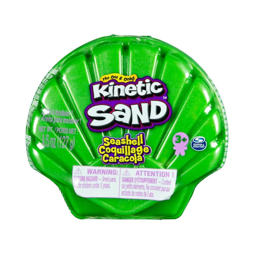 Kinetic Sand 6054245 Seashell Container With 127g Neon Pink And Kinetic Beach Sand, For Kids Aged 3 And Up